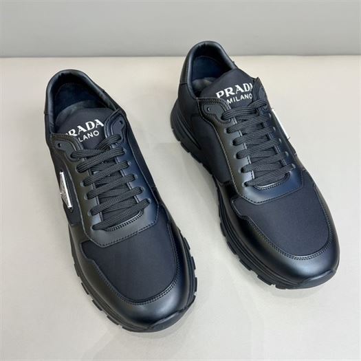 Pra*a PRAX 01 RE-NYLON AND BRUSHED LEATHER SNEAKERS   PRS027