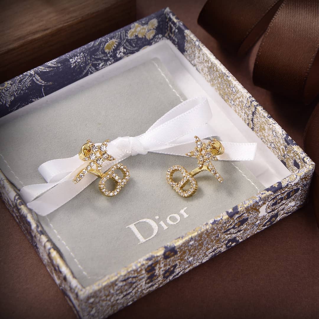 Knockoff Chr1st1an D10r Logo Earring