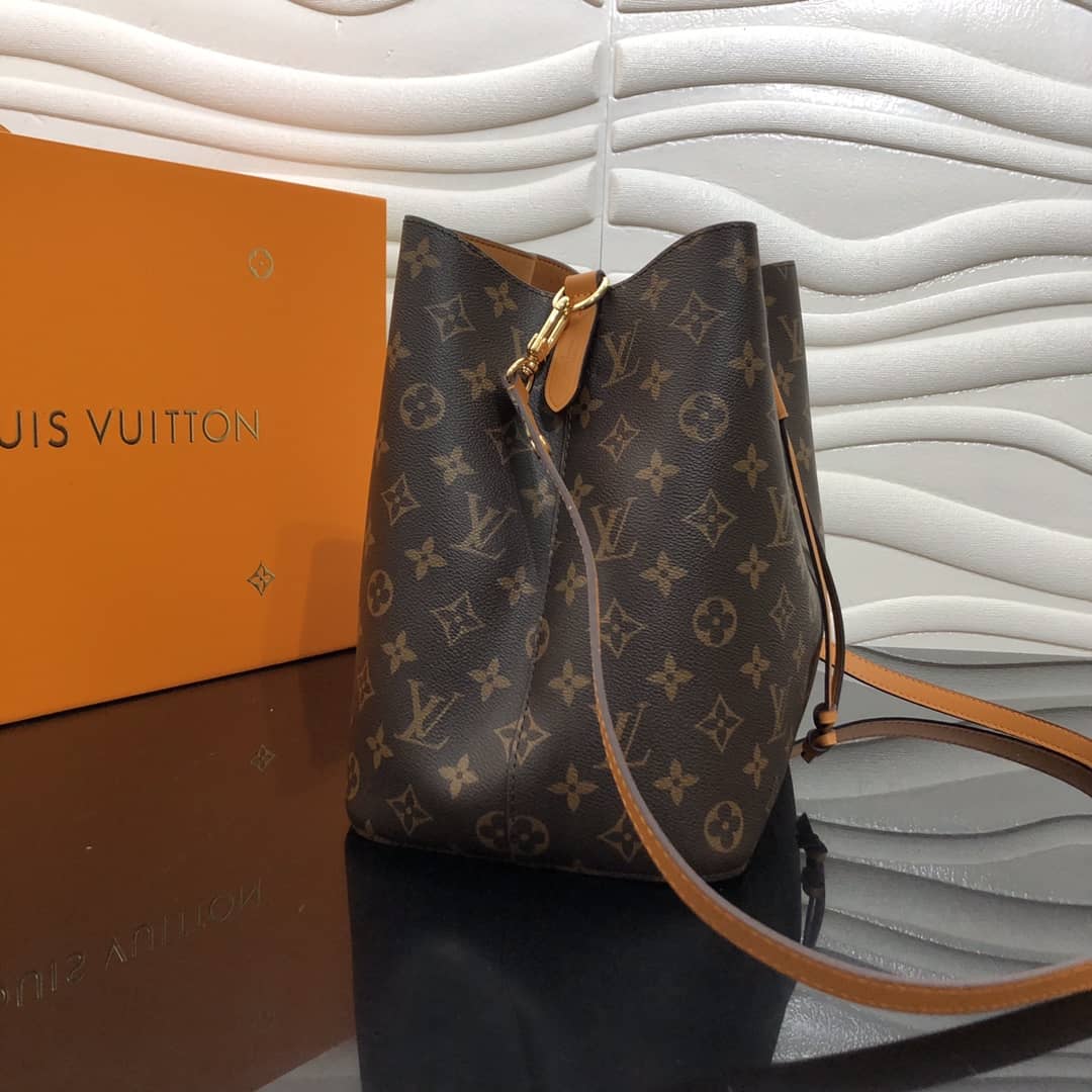 L0vis Vvtt0n Neonoe Replica Bucket Bag Brown Yellow M44020