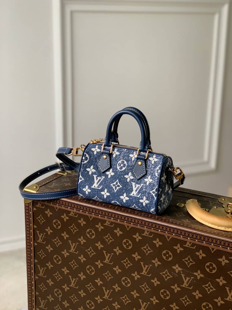 L0vis Vvtt0n Crossbody Dupe Nano Speedy Denim Leather M81168 (ColaReps)
