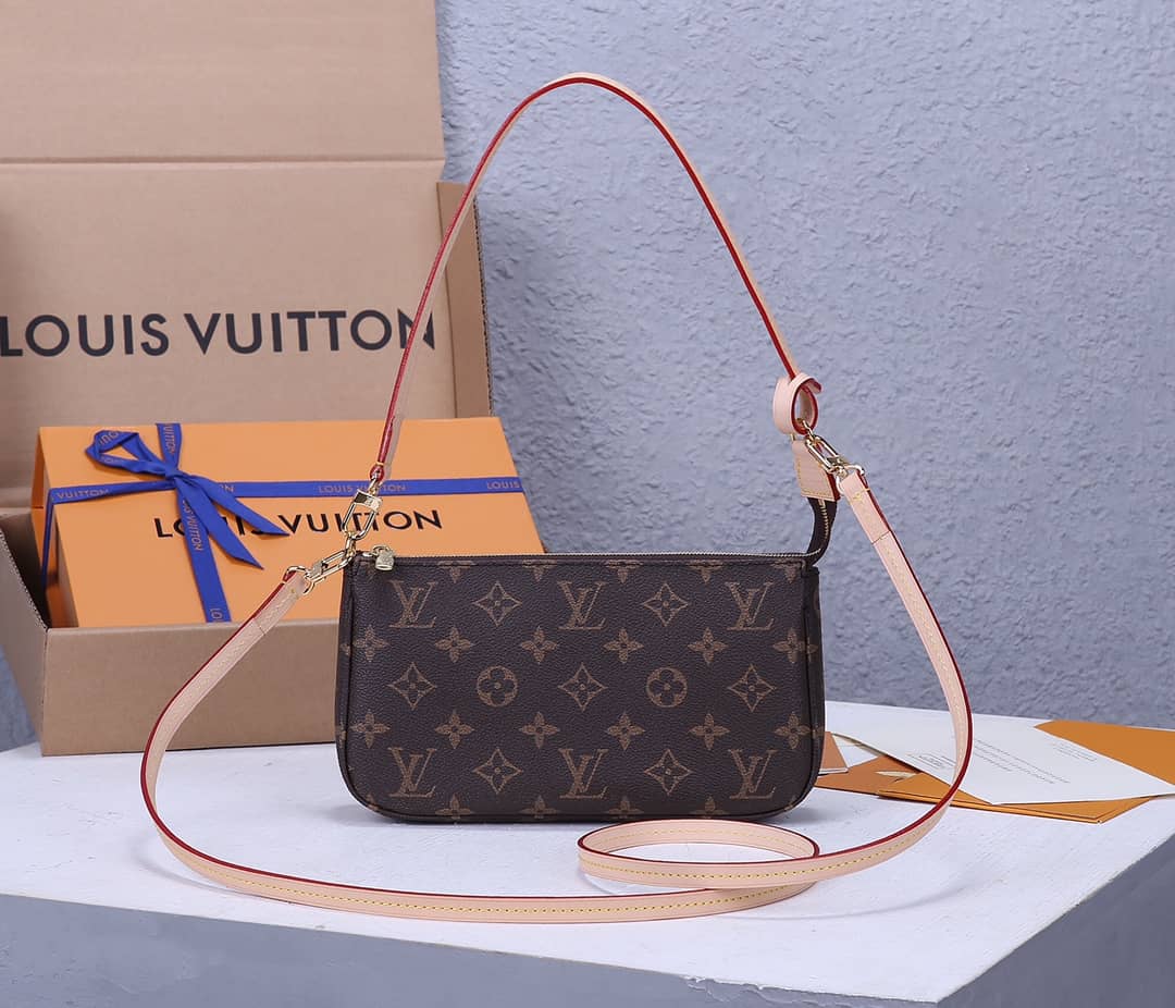 L0vis Vvtt0n Replica Pochette Accessoires Canvas Brown M40712