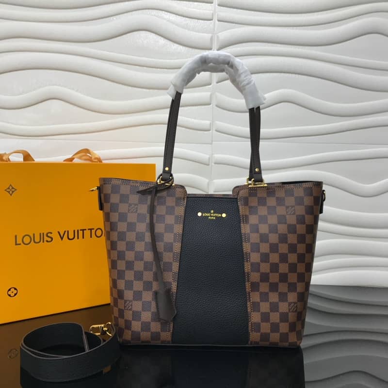 L0vis Vvtt0n Jersey Damier Ebene Canvas Magnolia Bag Black Replica N44041