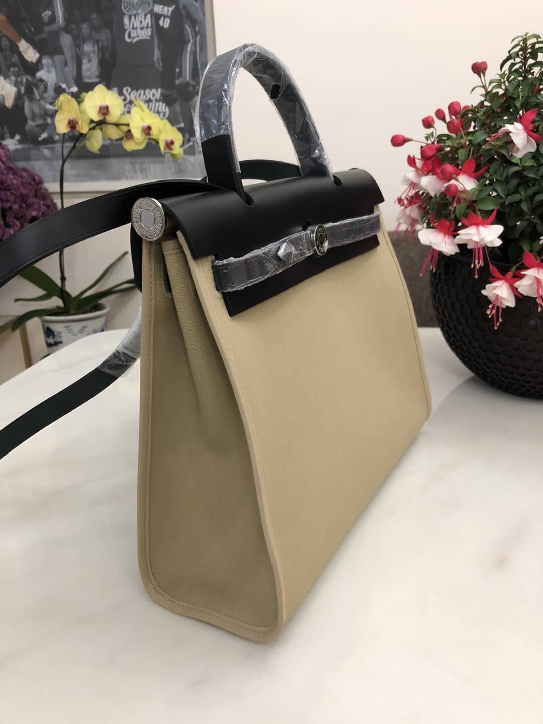 H**me5 Bag Replica 31 Canvas Leather  HerBag