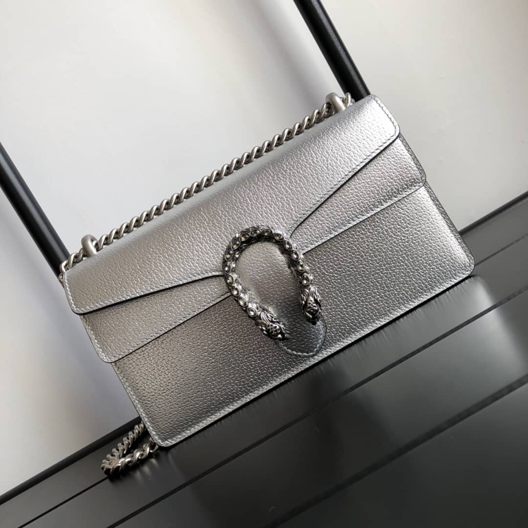 Gvc*1 GG Dionysus Small Shoulder Bag Replica Silver 499623