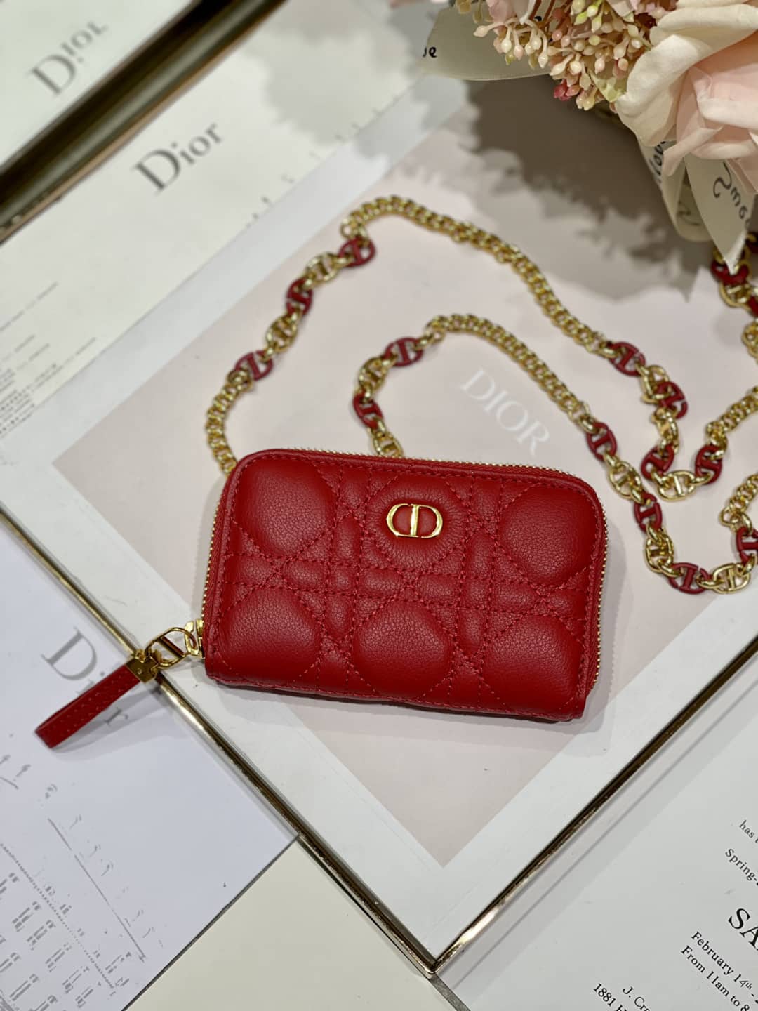 Top Chr1st1an D10r Replica Zipper Wallet