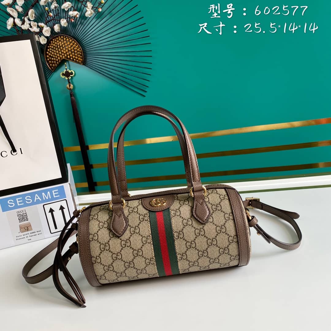 Gvc*1 Ophidia GG Small Boston Bag Replica 602577