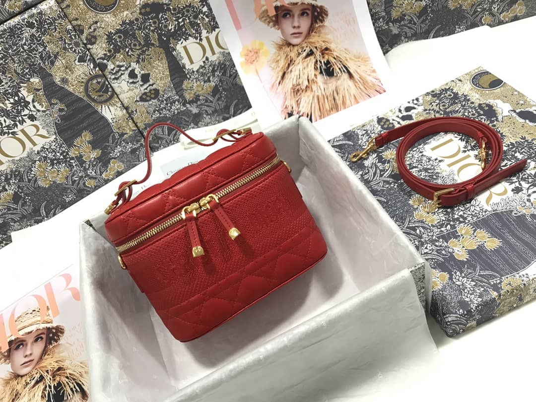 D10r Dupe Travel Lambskin Vanity Case