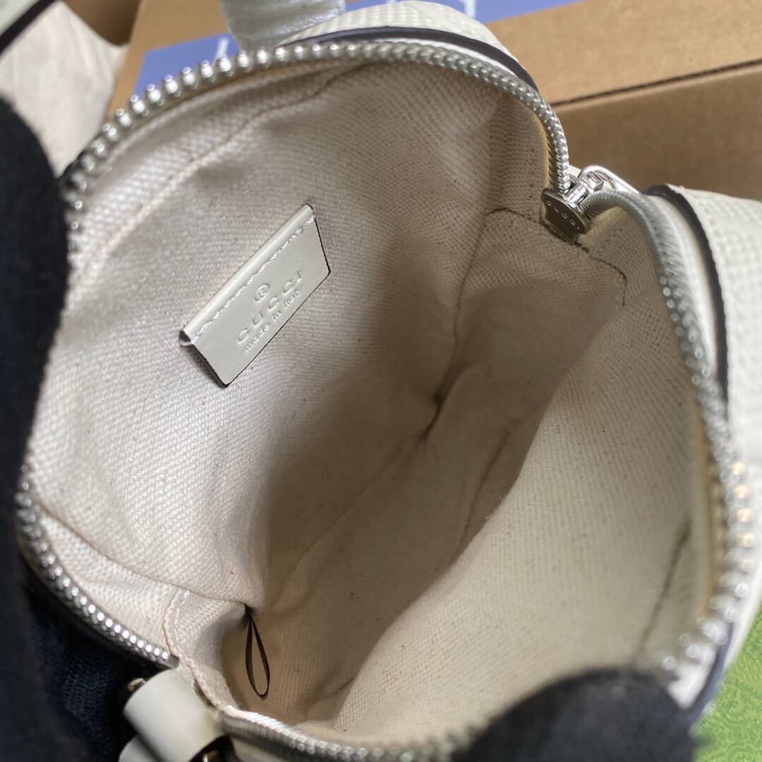 Gvc*1 GG Embossed Mini Bag Replica White 658553
