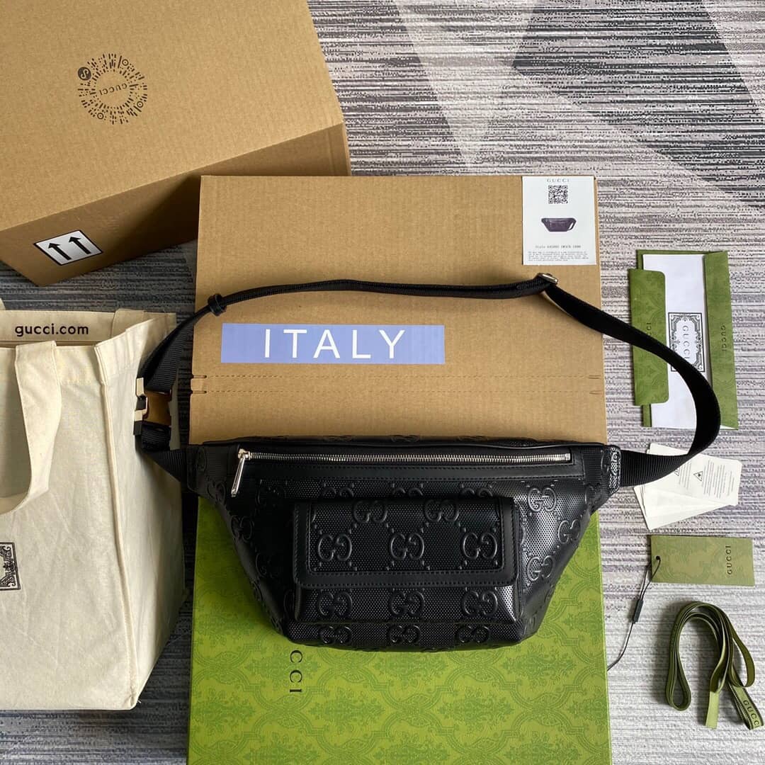 Gvc*1 GG Embossed Belt Bag Replica White 645093