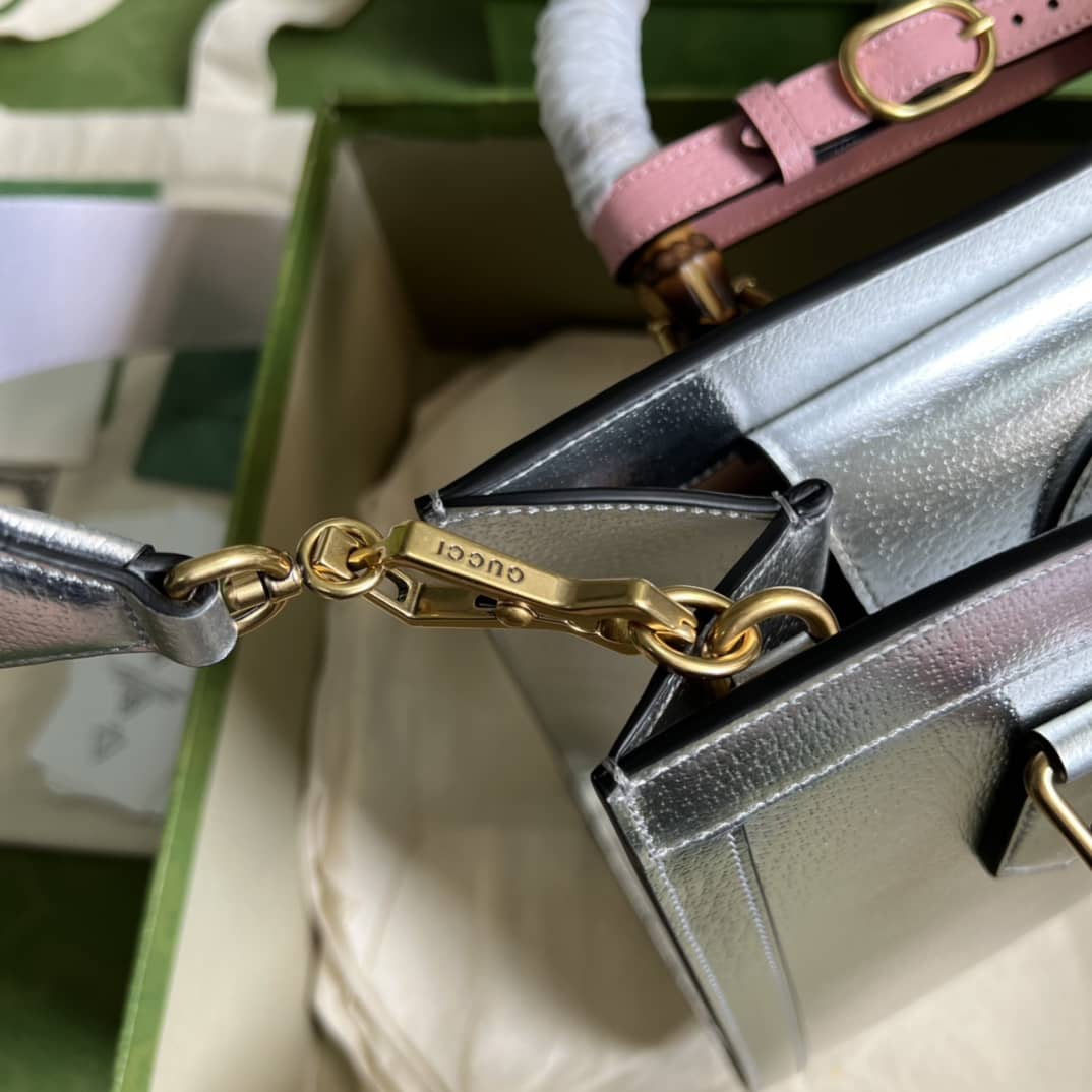 Gvc*1 Diana Small Tote Silver 702721 Replica Bag
