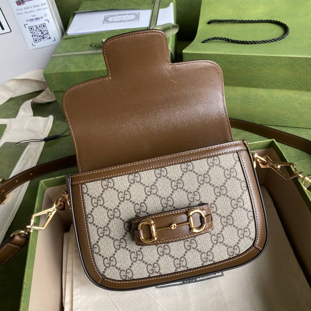 Gvc*1 1955 Horsebit Svp*me GG Canvas Mini Shoulder Bag Replica 658574