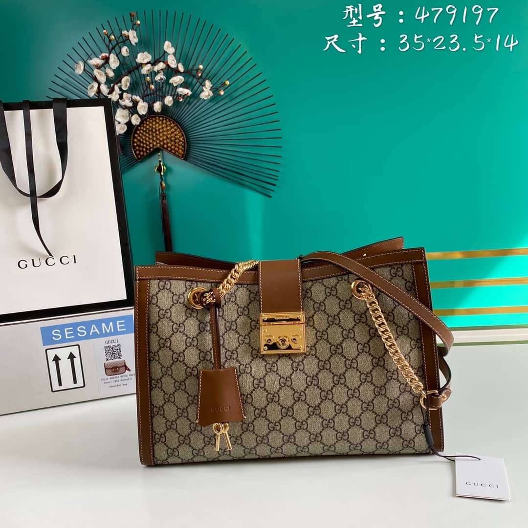 Gvc*1 Padlock GG Svp*me Canvas Shoulder Bag Replica 479197