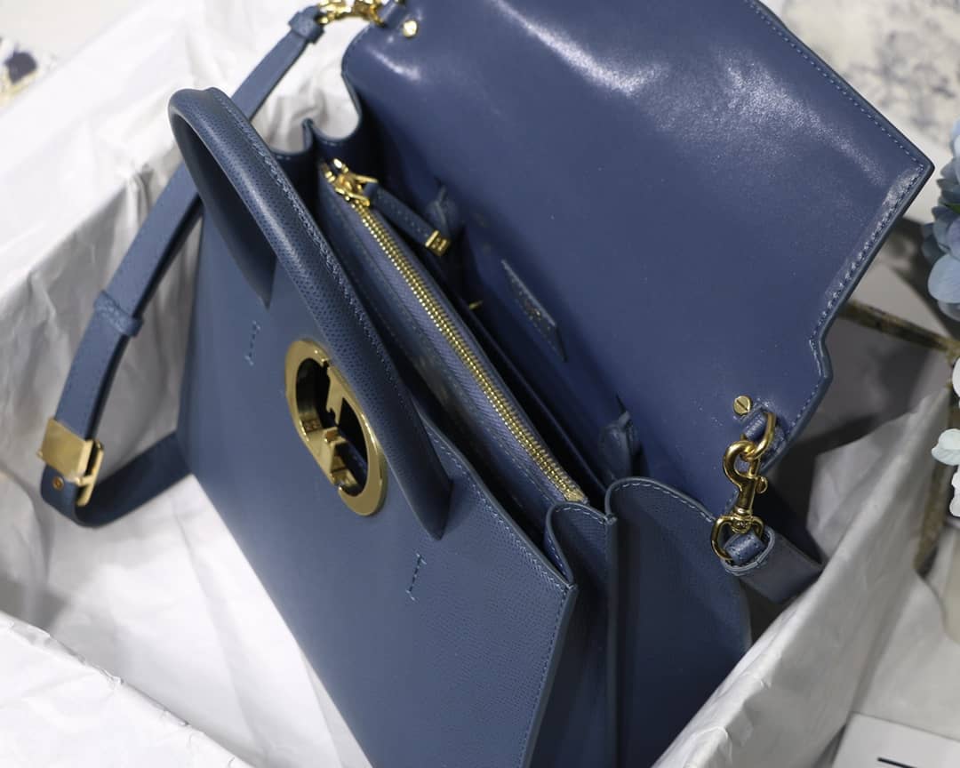 Chr1st1an D10r Box Calfskin Large St. Honore Tote