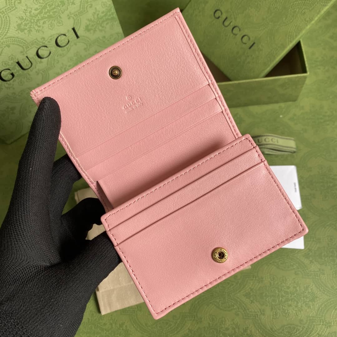 Gvc*1 Diana Leather Card Case Wallet Replica 658244