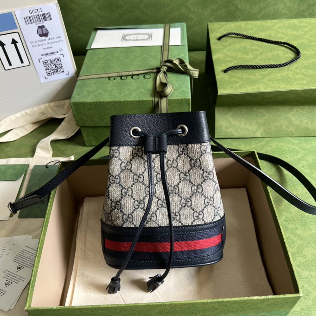 Gvc*1 Ophidia Mini GG Svp*me 550620 Replica Bucket Bag