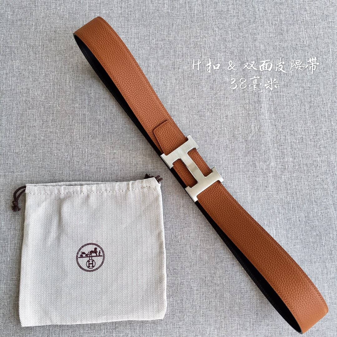 Knockoff H**me5 Logo Belt 38mm