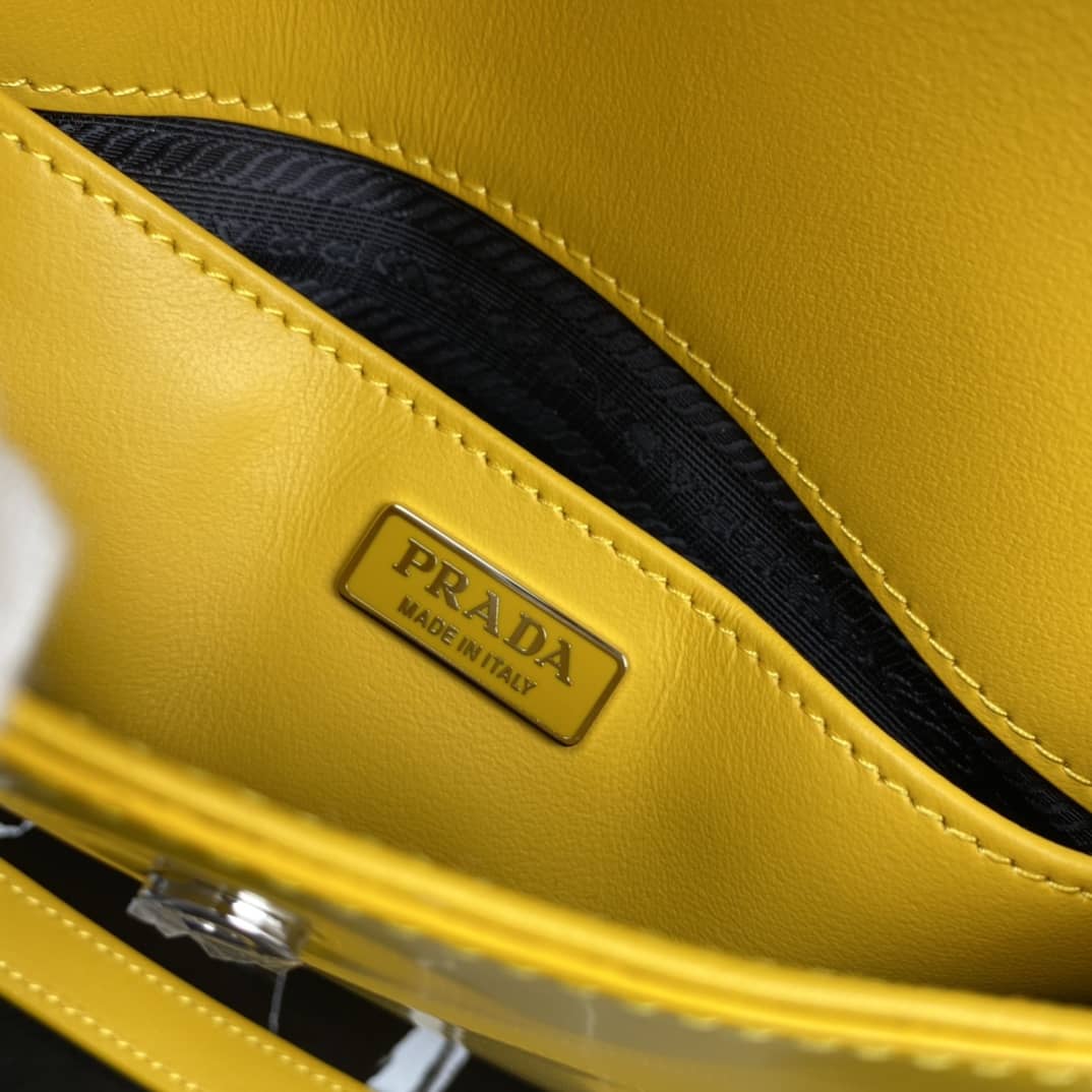 Pra*a Cleo Bag Dupe Brushed Leather Flap Replica Shoulder Bag