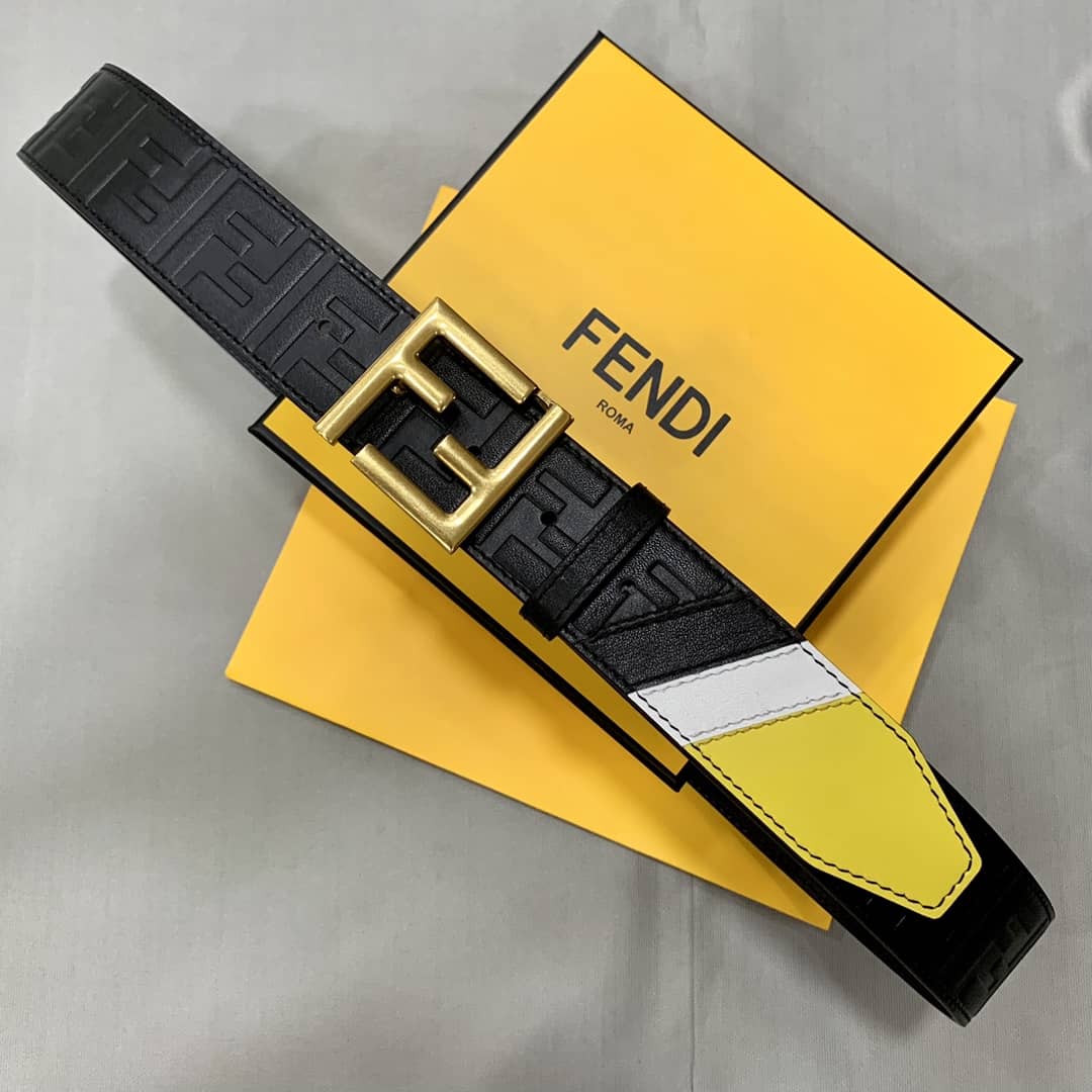 7 Star F**di Leather Belt 38mm