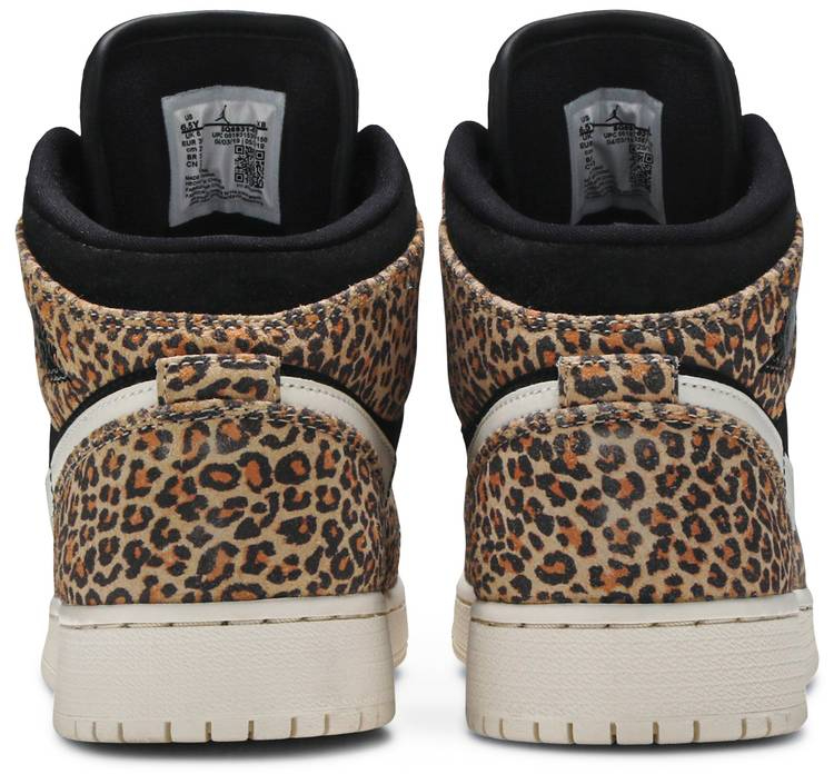 Air Jordan 1 Mid SE GS  Leopard  BQ6931-021