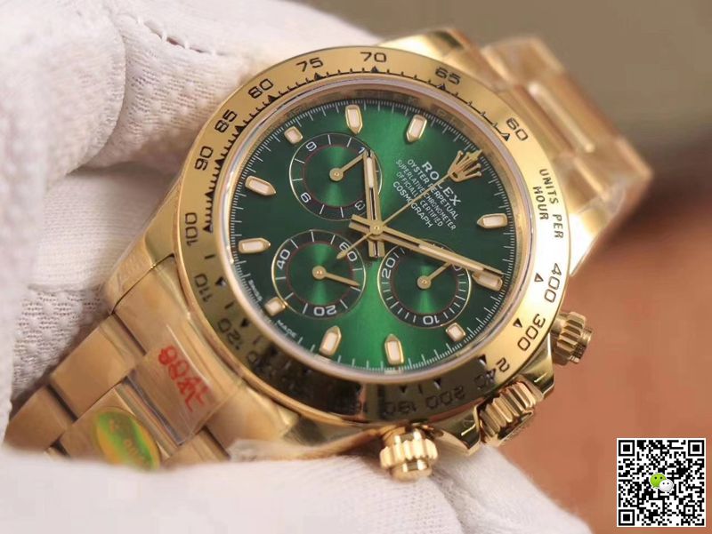 R01ex Daytona Replica M116508-0013 1:1 Best Edition Noob Factory Green Dial Swiss ETA4130