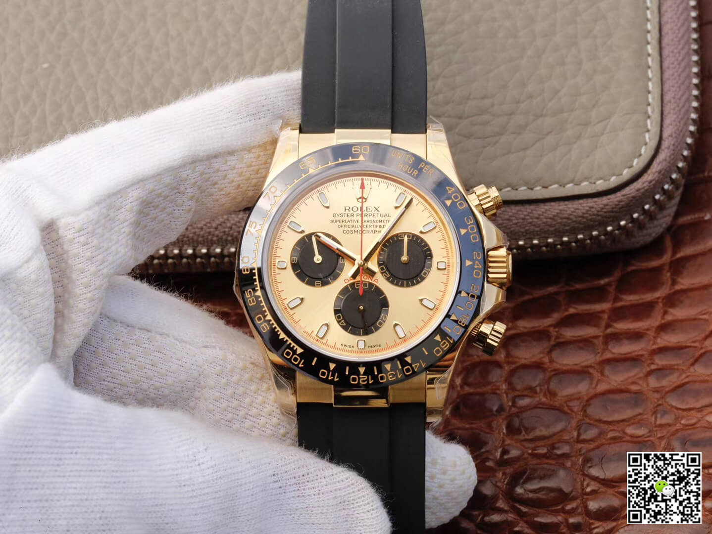 Replica R01ex Daytona Cosmograph 116518ln 1:1 Best Edition JH Factory V6 Yellow Gold Dial