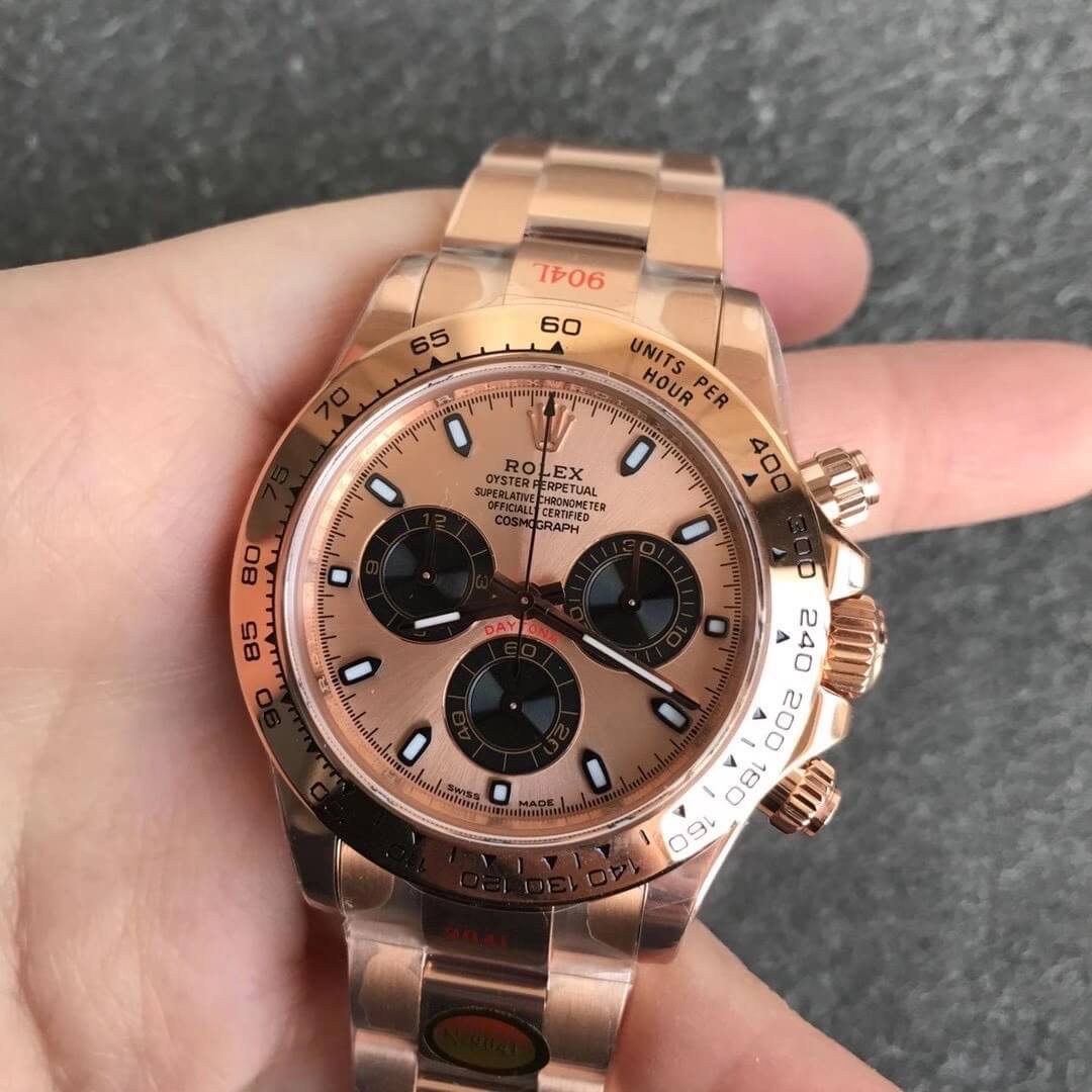 Replica R01ex Daytona m116505-0009 1:1 Best Edition Noob Factory Champagne Dial