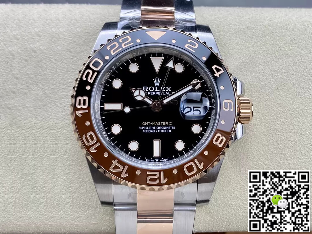 Replica R01ex GMT Master II M126711chnr-0002 1:1 Best Edition C+ Factory Rose Gold