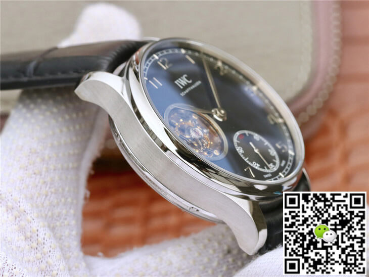 Replica IWC Portuguese Tourbillon 1:1 Best Edition ZF Factory Black Dial