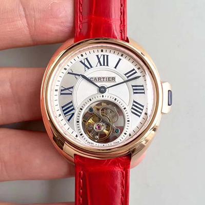 Replica Drive De Ca*t1er Tourbillon W4100013 1:1 Best Edition Swiss Tourbillon White Dial
