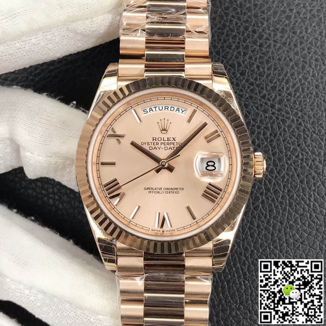 Replica R01ex Day Date M228238-0006 1:1 Best Edition EW Factory Gold Dial