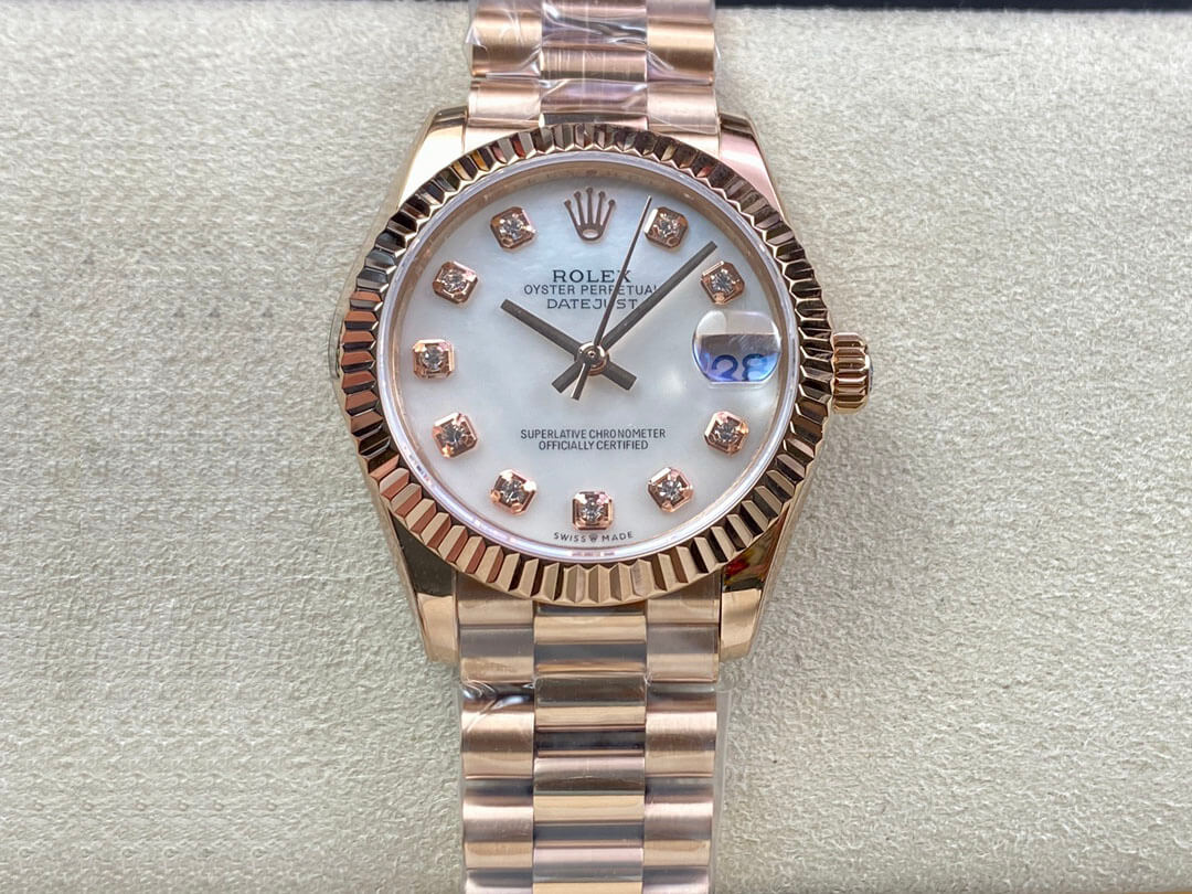Replica R01ex Datejust M278275-0009 31MM 1:1 Best Edition EW Factory Rose Gold