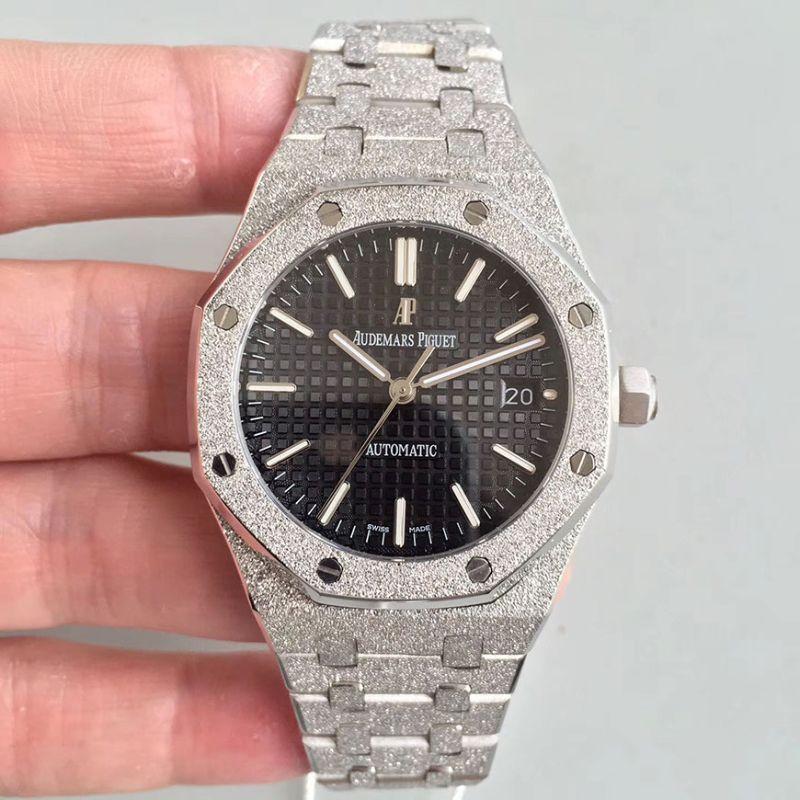 Replica Audemars P1g*et Royal Oak 15454BC.GG.1259BC.01 OM Factory 1:1 Best Edition Swiss ETA3120 Black Textured Dial