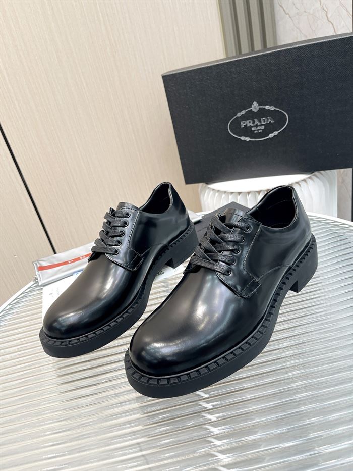 Pra*a MONOLITH BRUSHED LEATHER DERBY SHOES   PRS038