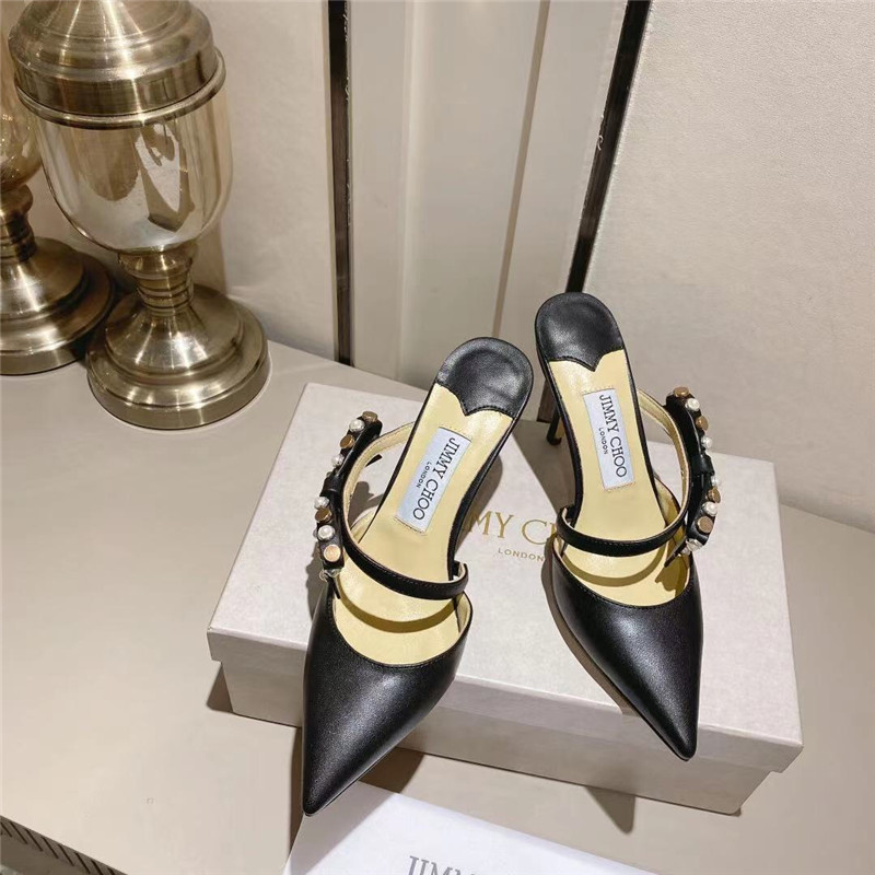 J1m*y Ch00 bow heels dupe Bow High Heel Sandals Slippers