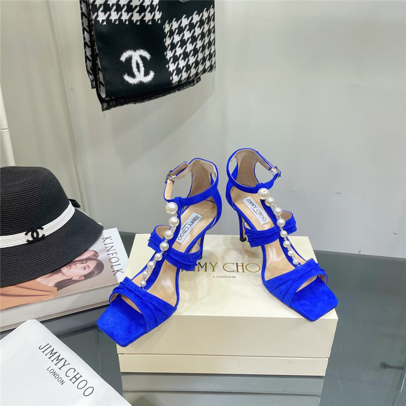 J1m*y Ch00 pearl heel sandals