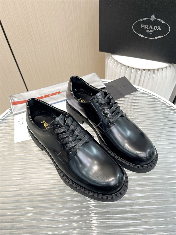 Pra*a MONOLITH BRUSHED LEATHER DERBY SHOES   PRS038