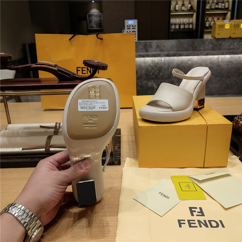 F**di block heel sandals