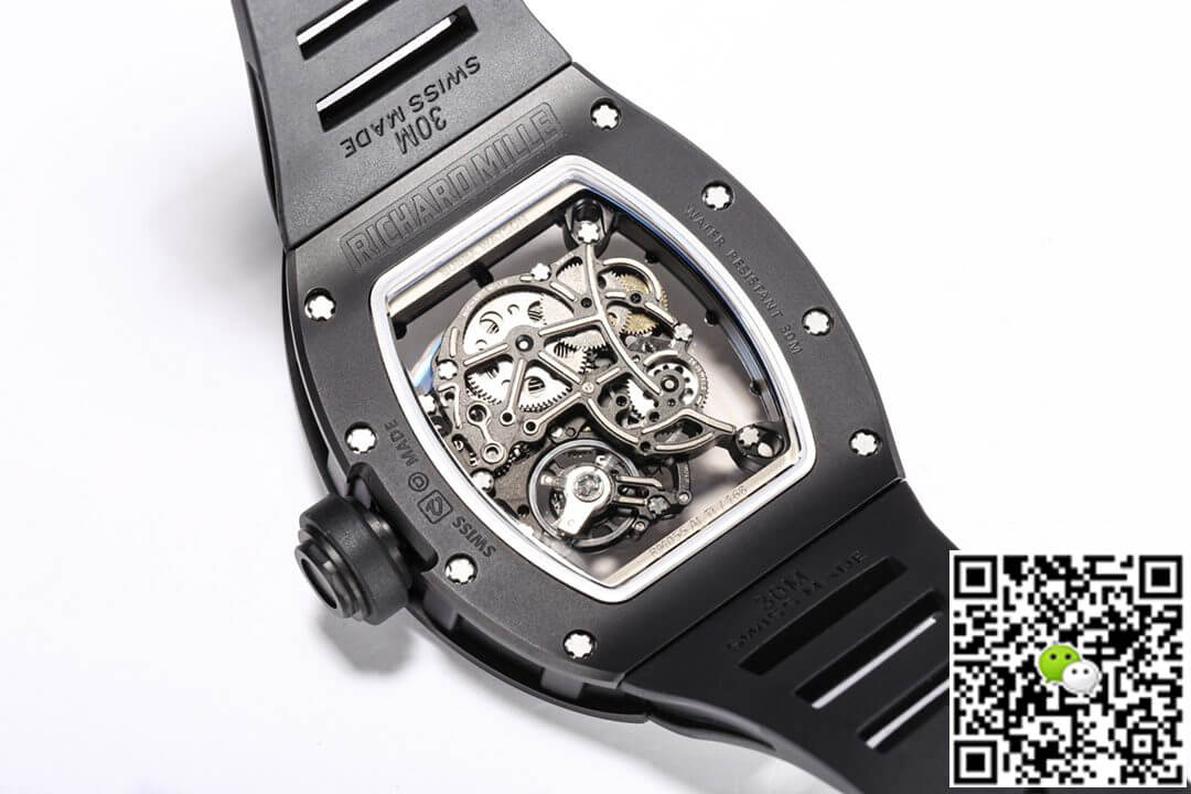 Replica Richard Mille RM-055 1:1 Best Edition BBR Factory V2 Black Ceramic Case
