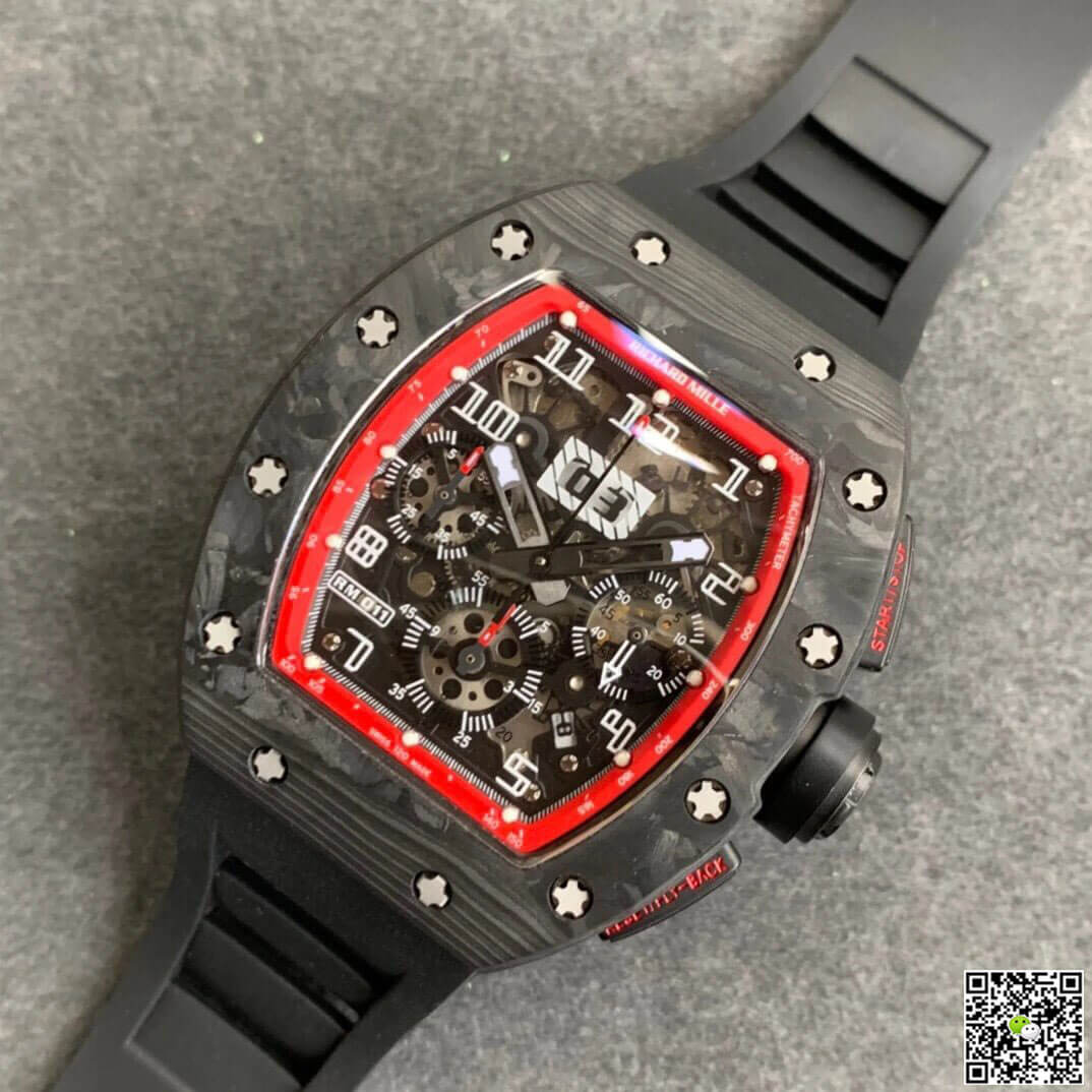 Replica Richard Mille RM011 1:1 Best Edition KV Factory Carbon Fiber Case