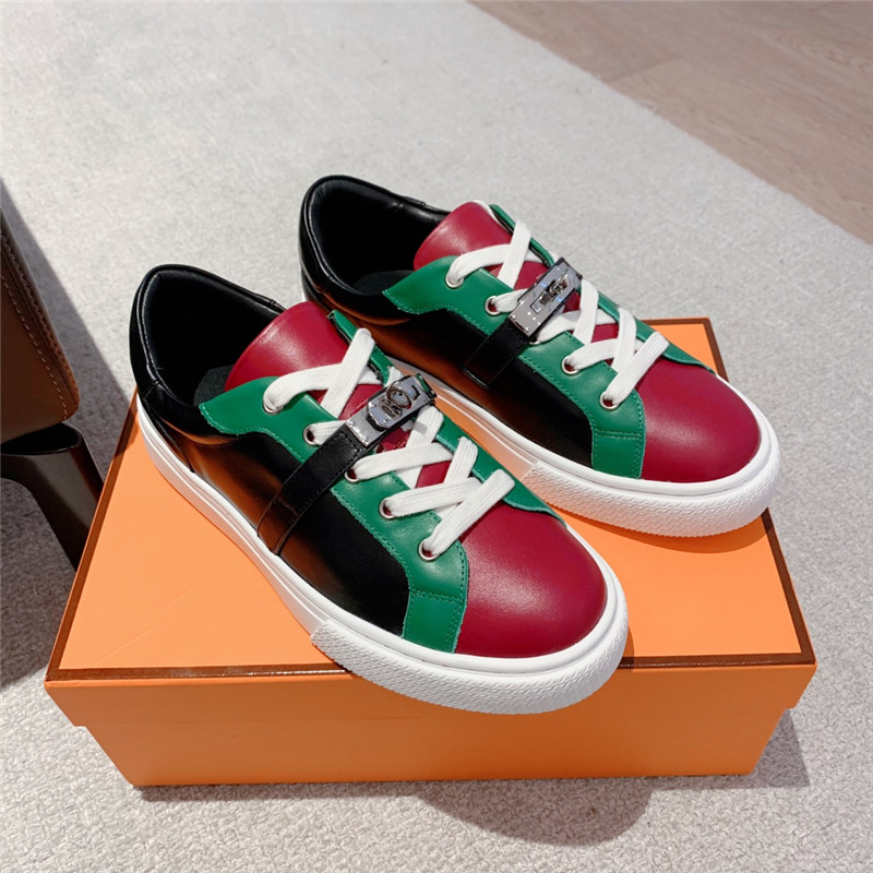 H**me5 British retro design white shoes