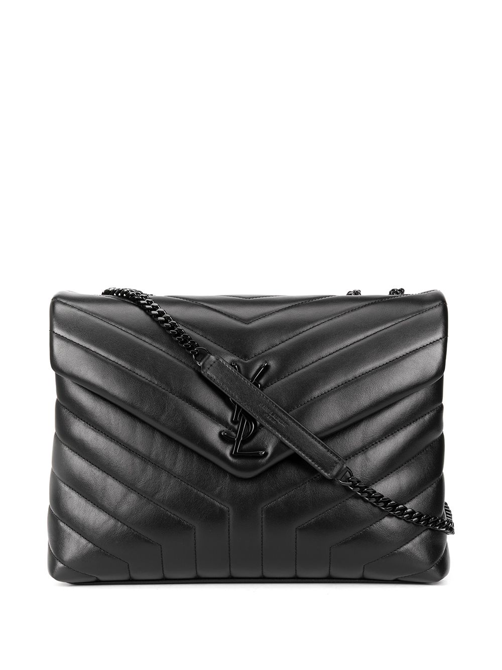 Y51 Replica Sa1nt Lau*nt Loulou quilted logo plaque bag