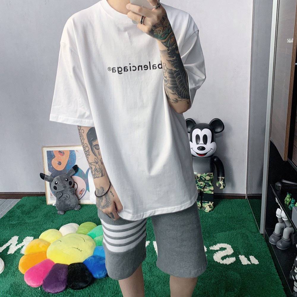 Ba1en*iaga BLCG 22FW Letter R logo printed short sleeve