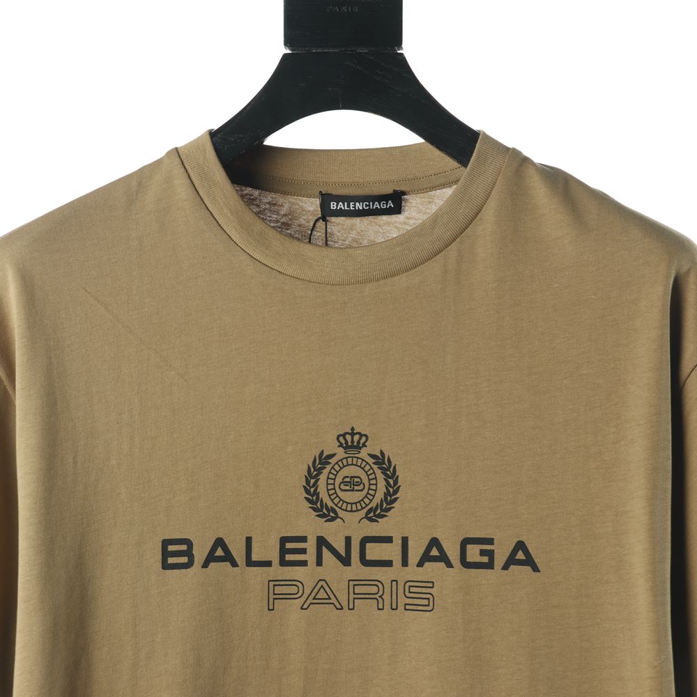 Ba1en*iaga BLCG Crown Wheat Lock Button Print Short Sleeve T-shirt