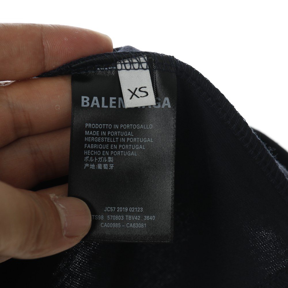 Ba1en*iaga BLCG 20ss short-sleeved T-shirt with logo on chest (envelope packaging