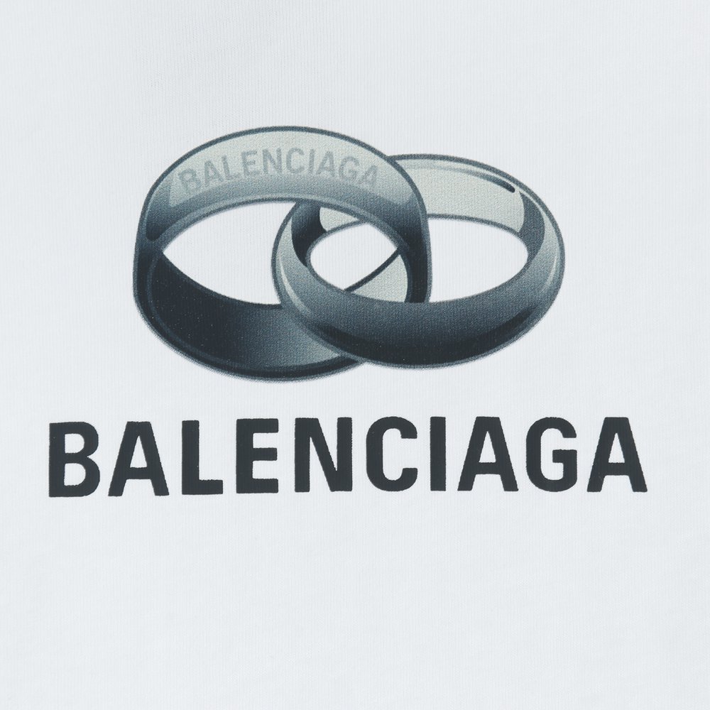 Ba1en*iaga BLCG Love ring round neck short sleeve T-shirt