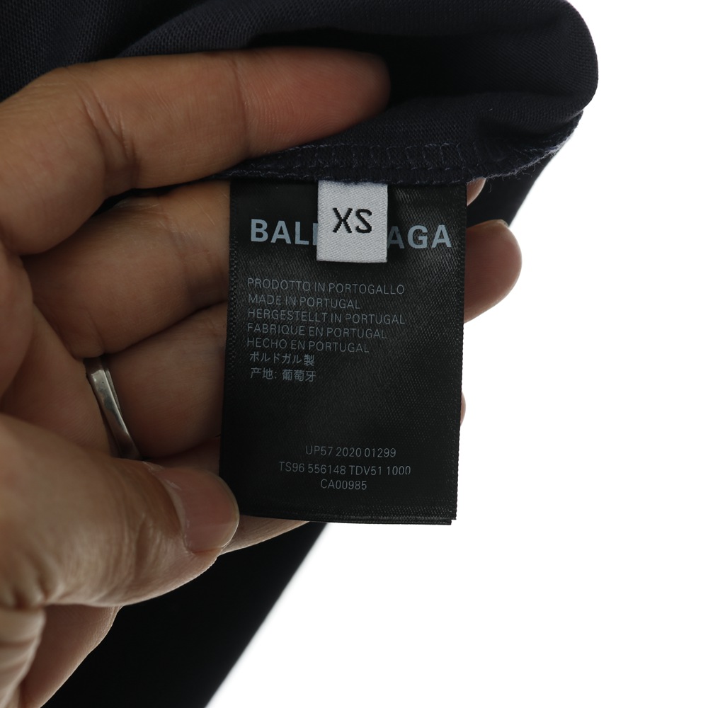 Ba1en*iaga BLCG 20ss classic navy blue cola short sleeve