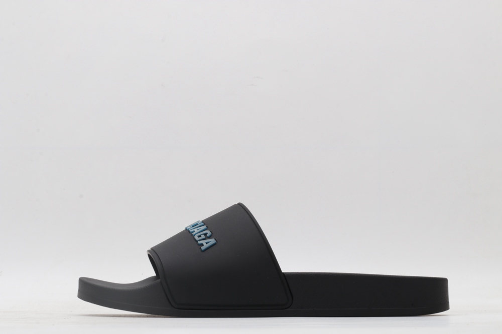 BLG Rubber Slides Black Fluo Blue
