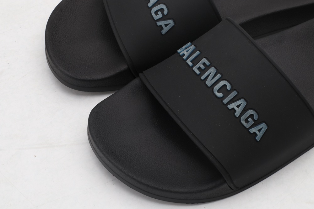 BLG Rubber Slides Black Fluo Blue