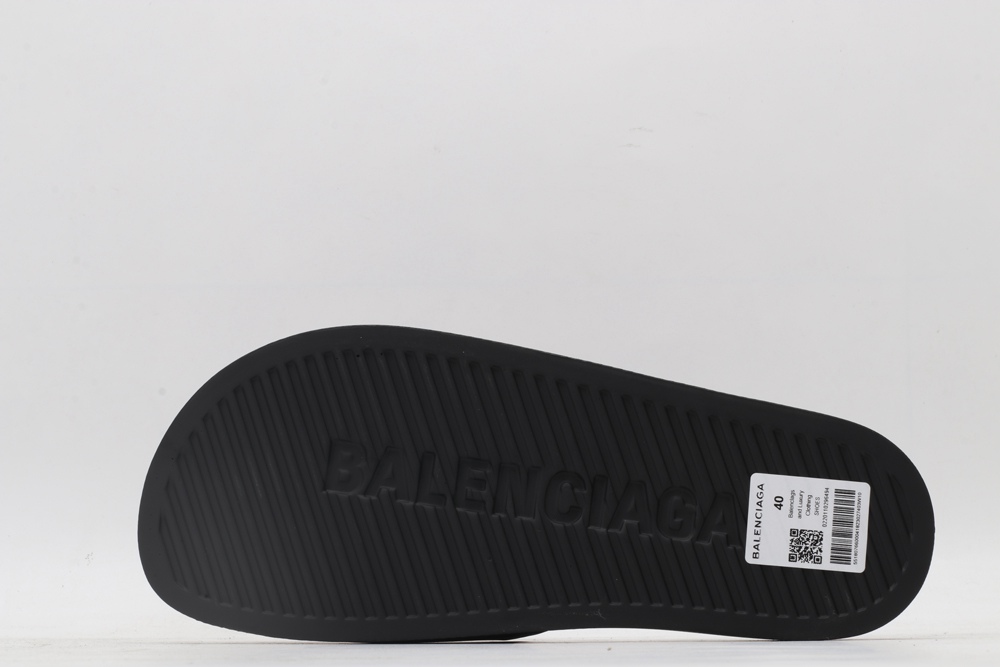 BLG Rubber Slides Black Fluo Red