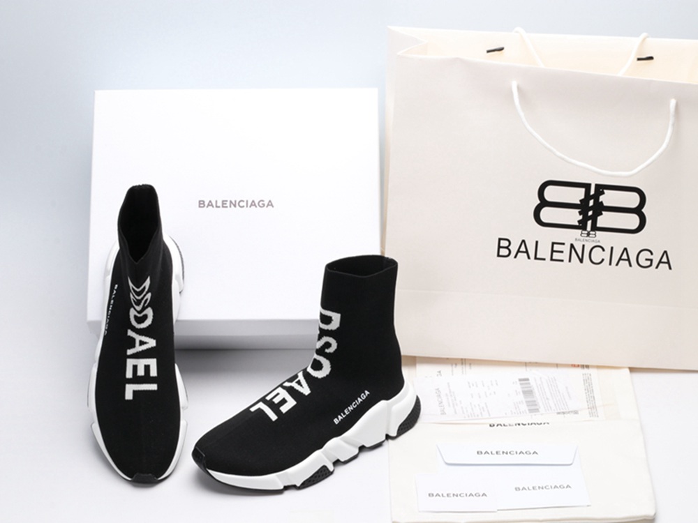 Blenciaga RecyC*Led Speed Trainer Knittted Black